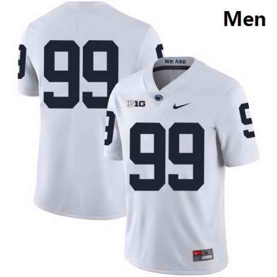 Men Penn State Nittany Lions 99 Austin Johnson White Nike College Football Jersey II